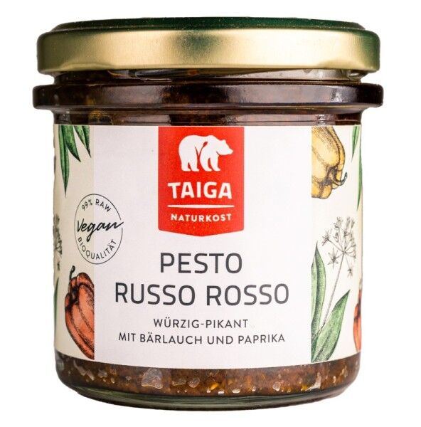 Pesto Russo Rosso - Taiga - Bio &amp; 98% Roh - 165 ml