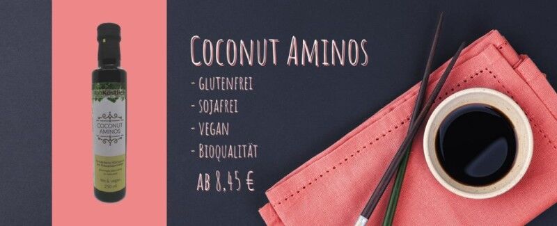 Coconut Aminos: glutenfrei, sojafrei,vegan, Bioqualität; ab 8,45€
